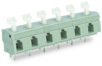PCB terminal block; push-button; 2.5 mm; Pin spacing 10/10.16 mm; 8-pole; suitable for Ex-e applications; CAGE CLAMP®; commoning option; 2,50 mm; light gray Wago 257-658/000-009/999-950