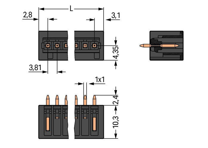 MCS MINI Вилка под пайку THR; 1.0 x 1.0 mm solder pin; прямые; 100% защита от неправильного подсоединения; упаковка в ленте на бобине; Шаг контактов 3,81 мм; 12-пол.; черные Wago 734-242/105-604/997-408 Вилки для пайки оплавлением припоя для поверхностного монтажаДоступны в ленте на бобине для автоматической сборкиОптимальная теплопроницаемость благодаря дизайну корпуса контакта обеспечивает более низкие температуры пайки100% защита от неправильного подсоединенияВозможны варианты кодировки...