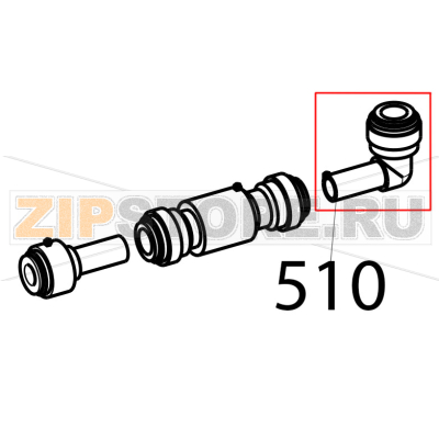 Elbow with hold D.10 Tecnoinox EFB10DSL Elbow with hold D.10 Tecnoinox EFB10DSLЗапчасть на деталировке под номером: 510