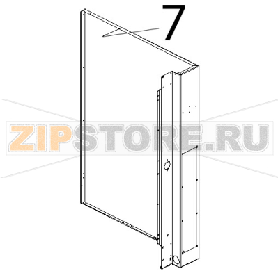 Fianco DX inox Unox XV 703G Fianco DX inox Unox XV 703GЗапчасть на деталировке под номером: 7