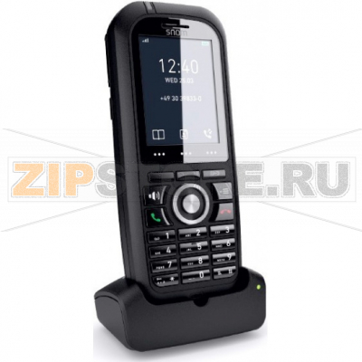SNOM M80  Беспроводной DECT телефон профессионального назначения для базовых станций М300, М700 и М900. Цветной экран TFT высокого разрешения, 200 часов в режиме ожидания, Прочная ударостойкая конструкция (MIL-STD-810g 516.6), Тревожная кнопка, Встроенный 