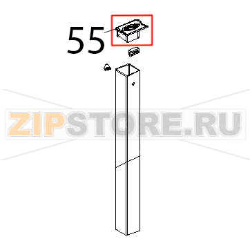 Tappo sup. SX colonnina porta Unox XVC 104 Tappo sup. SX colonnina porta Unox XVC 104Запчасть на деталировке под номером: 55