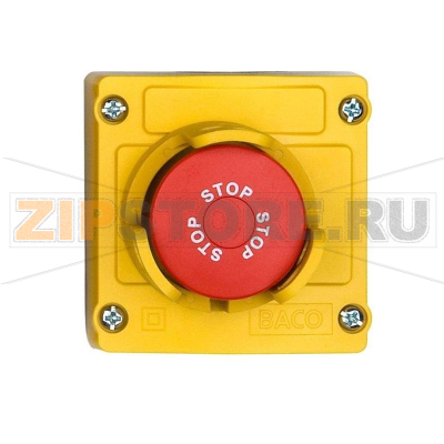 Кнопка аварийной остановки в корпусе 240 В/AC, 2.5 А, IP66, 1 шт Baco LBX130092 