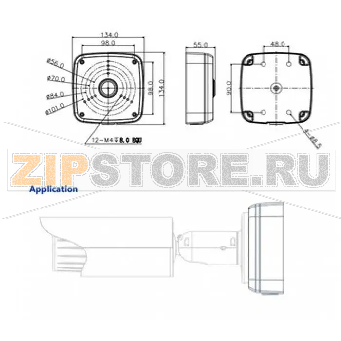 Коробка монтажная Dahua PFA122 