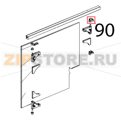 Ferma vetro interno inf. Unox XVC 204 Ferma vetro interno inf. Unox XVC 204Запчасть на деталировке под номером: 90