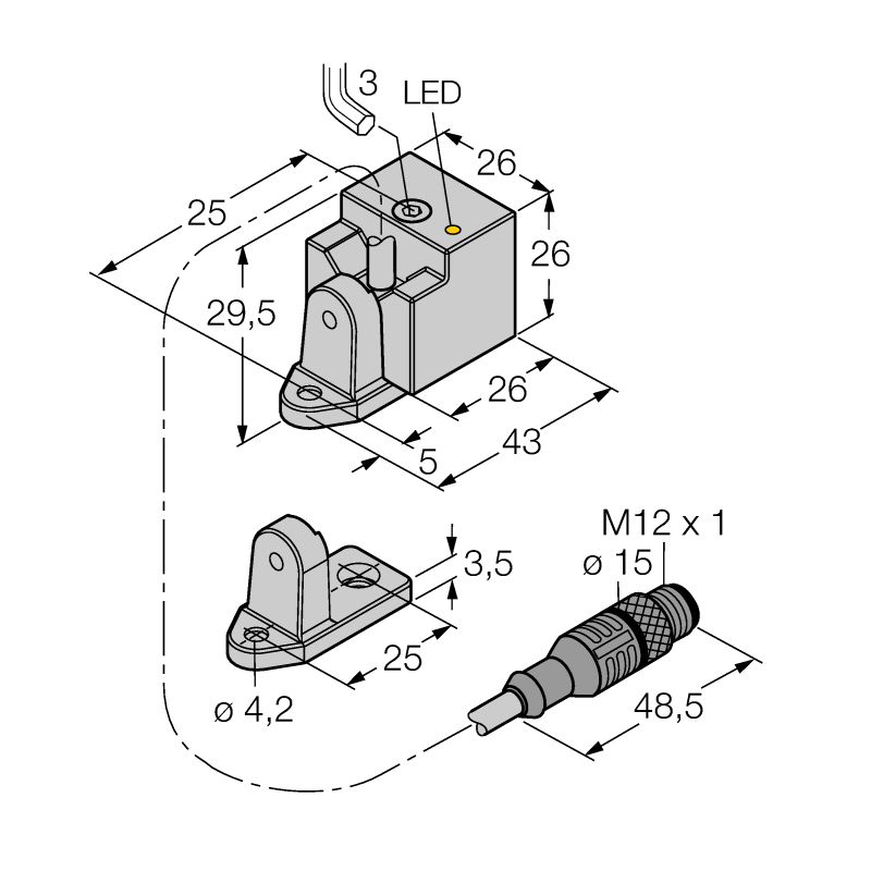 Датчик индуктивный Turck BI10-QN26-AD4X-0.15XOR-RS4.23/S100-S1589 