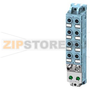 SIMATIC ET 200AL, МОДУЛЬ ДИСКРЕТНОГО ВВОДА DI 8X=24 В, ПОДКЛЮЧЕНИЕ 8XM8, СТЕПЕНЬ ЗАЩИТЫ IP67 Siemens 6ES7141-5BF00-0BA0 