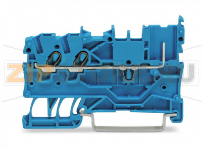 2-проводные / 1-контактные базовые клеммы; для DIN-рейки 35 x 15 и 35 x 7,5; Push-in CAGE CLAMP®; 1,00 mm; синие Wago 2020-1304 