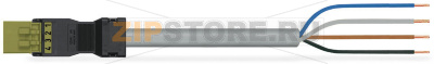 pre-assembled connecting cable; Eca; Plug/open-ended; 4-pole; Cod. B; Control cable 4 x 1.5 mm; 6 m; 1,50 mm; light green Wago 891-8994/206-605 Protected against mismating and maintenance-freeLow profile with 4.4 mm pole spacingComponents can be clearly printed on and color-coded to meet custom requirements....