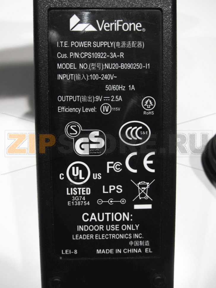 Адаптер питания (9V, 2500mA) VeriFone NU20-B090250-I1 Блок питания VeriFone NU20-B090250-I1