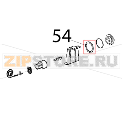 Guarnizione portalampada DE=53.2 Unox XFT 185 Guarnizione portalampada DE=53.2 Unox XFT 185Запчасть на деталировке под номером: 54
