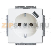 Розетка USB 16 А, 700 мА, альпийский белый ABB 2CKA002011A6193