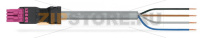 pre-assembled connecting cable; Eca; Socket/open-ended; 4-pole; Cod. B; Control cable 4 x 1.5 mm; 5 m; 1,50 mm; pink Wago 891-8994/106-507