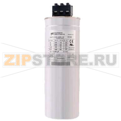 Конденсатор силовой трехфазный 25 квар/ч, 400 В/AC, 116x255 мм Entes ENT.CXD-400-25 