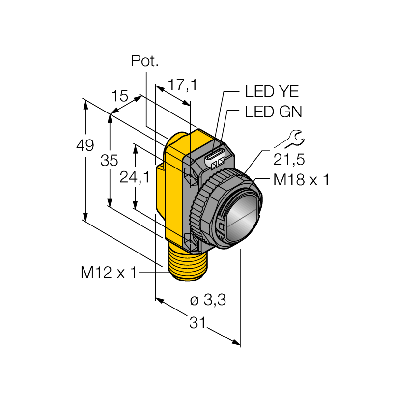 Датчик фотоэлектрический Turck QS18VN6DQ8 