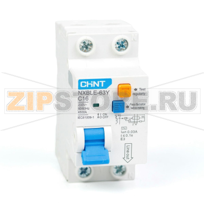 Дифавтомат 16 А, 4.5 кА Chint NXBLE-63Y 