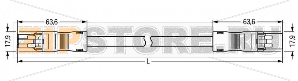 pre-assembled interconnecting cable; Eca; Socket/plug; 3-pole; Cod. A; H05VV-F 3G 1.5 mm; 3 m; 1,50 mm; white Wago 891-8993/006-302 Protected against mismating and maintenance-freeLow profile with 4.4 mm pole spacing...