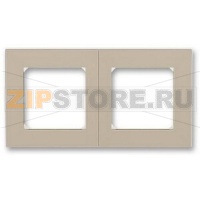 Рамка двухместная, кофе макиато/белый ABB 2CHH015020A6018