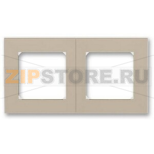 Рамка двухместная, кофе макиато/белый ABB 2CHH015020A6018 