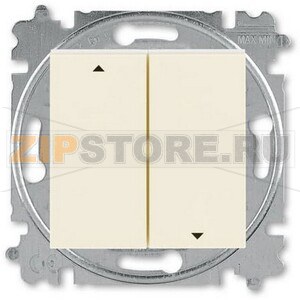 Выключатель жалюзи двухклавишный, с фиксацией, слоновая кость/белый ABB 2CHH598945A6017 