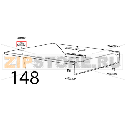 Black chimney sealing Unox XVC 205E Black chimney sealing Unox XVC 205EЗапчасть на деталировке под номером: 148