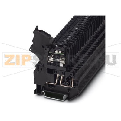 Рычажные клеммы с держателем предохранителя Phoenix Contact ST 4-HESILED 24 (5X20) цвет черный, для блоков предохранителей 5 x 20 мм, с индикатором для 24 В пост. тока.Минимальный заказ: 50 шт.Упаковка: 50 шт.