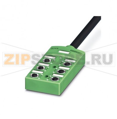 Коробка датчика и исполнительного элемента Phoenix Contact SACB-6/ 6-L-10,0PUR SCO Тип подключения: Гнездовой разъем M12-SPEEDCON металл, Количество гнезд: 6, Полюсов: 4, Расположение гнезд: Один ряд, Индикатор состояния: есть, p-n-p Подключение магистрального кабеля: Жесткое подключение 180°, PUR/PVC, Длина кабеля: 10 м, Экранировка: нет.Минимальный заказ: 1 шт.Упаковка: 1 шт.