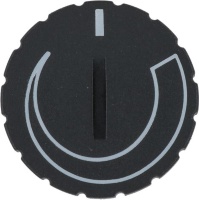 BLACK KNOB ø 37 mm SILK-SCREEN PRINTED