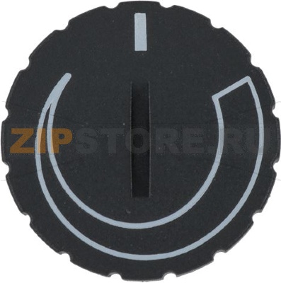 BLACK KNOB ø 37 mm SILK-SCREEN PRINTED 