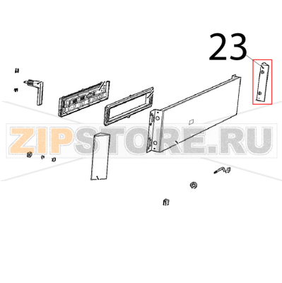 Fianchetto cruscotto comandi Unox XVC 1005EP Fianchetto cruscotto comandi Unox XVC 1005EPЗапчасть на деталировке под номером: 23