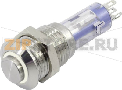 Кнопка 48 В, 2 A, 1 x выкл/вкл, без фиксации, 1 шт TRU Components LAS4GQH-11E/W/12V/S 
