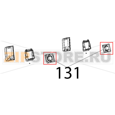 Ventola raffreddamento 230 V Unox XVC 1005EP Ventola raffreddamento 230 V Unox XVC 1005EPЗапчасть на деталировке под номером: 131