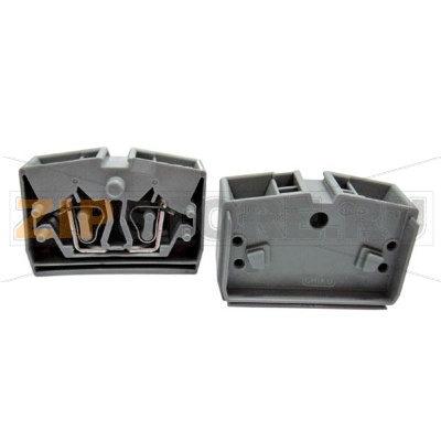 Мини-клемма проходная, пружинная, 4 контакта, серая CHIKU RST 2,5MT-MID 