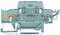 Двухуровневые клеммы; для DIN-рейки 35 x 15 и 35 x 7,5; 2,5 мм?; CAGE CLAMP®; 2,50 mm?; серые/серые Wago 280-528