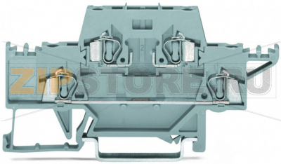 Двухуровневые клеммы; для DIN-рейки 35 x 15 и 35 x 7,5; 2,5 мм?; CAGE CLAMP®; 2,50 mm?; серые/серые Wago 280-528 