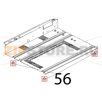 Piedino M10, D=35, H=20, nero opaco Unox XB 403G Piedino M10, D=35, H=20, nero opaco Unox XB 403GЗапчасть на деталировке под номером: 56
