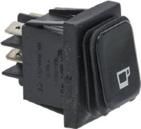 ЧЕРНЫЙ ДВУХПОЛЮСНЫЙ ПЕРЕКЛЮЧАТЕЛЬ 16А 250В