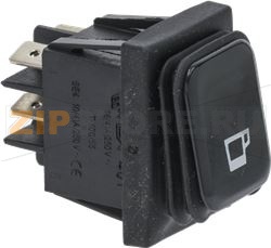 ЧЕРНЫЙ ДВУХПОЛЮСНЫЙ ПЕРЕКЛЮЧАТЕЛЬ 16А 250В 