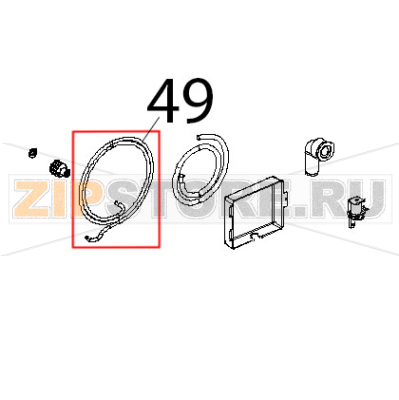 Tubo PE 7.93x4.75, trasparente Unox XBC 804 Tubo PE 7.93x4.75, trasparente Unox XBC 804Запчасть на деталировке под номером: 49