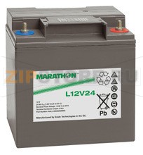 Marathon L12V24 Аккумулятор Marathona  L12V24 Характеристики: Напряжение - 12 В; Емкость - 23,5 Ач; Габариты: длина 168 мм, ширина 127 мм, высота 174 мм, вес: 9.5  кг