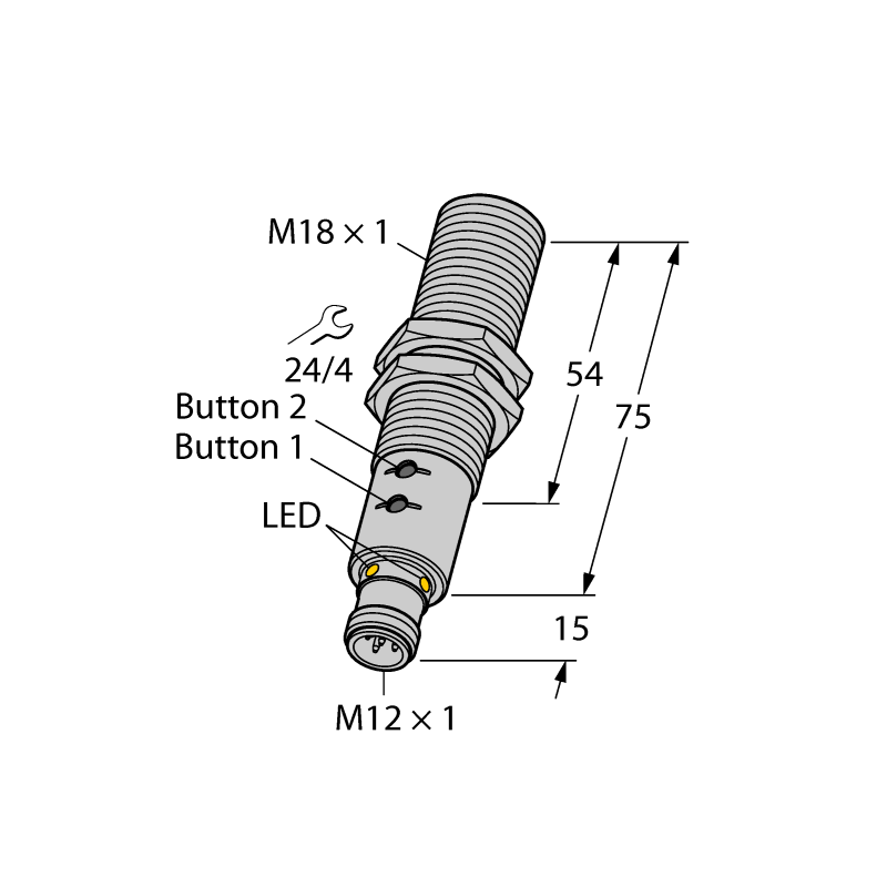 Датчик ультразвуковой Turck RU40U-M18E-2UP8X2T-H1151 