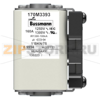 Предохранитель, 160 A, AC 1250 В, 100 кА, size 1, 45x59x75 мм, aR, IEC UL Eaton FUSE 160A 1250