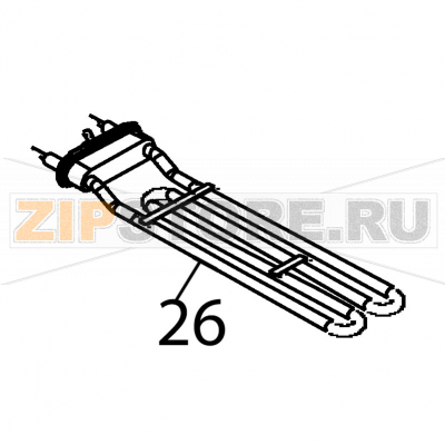 Resistance 4000W 347MM Fagor LA-18 TP2 E Resistance 4000W 347MM Fagor LA-18 TP2 EЗапчасть на деталировке под номером: 26Название запчасти Fagor на английском языке: Resistance 4000W 347MM LA-18 TP2 E.