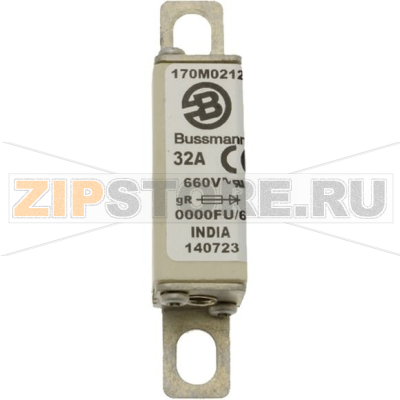 Предохранитель, 63 A, AC 660 В, 200 кА, size 0000, 18x19x80 мм, aR, UL Eaton FUSE 63A 660V 0000 