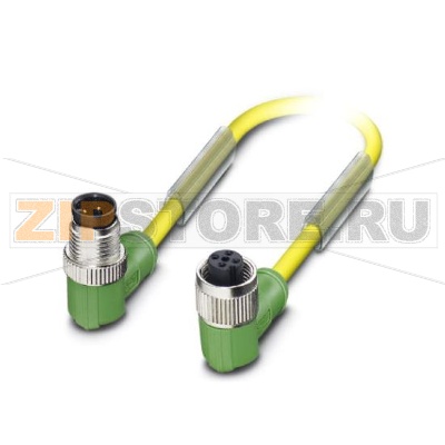 Кабель для датчика / исполнительного элемента Phoenix Contact SAC-4P-M12MR/1,5-PUR/M12FR D 4-полюсн., PUR/ПВХ, желтый RAL 1021, Штекеры угловой M12, А-кодирование, к Гнездо угловой M12, А-кодирование, Длина кабеля: 1,5 м, DESINA.Минимальный заказ: 5 шт.Упаковка: 5 шт.