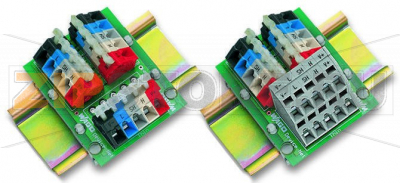 Multi port device tap with mounting foot; 2 trunk cables (input, output); 2 drop cables Wago 810-902/000-002 