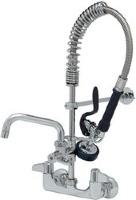 EU MINI PRE-RINSE UNIT, 6 WALL MOUNT