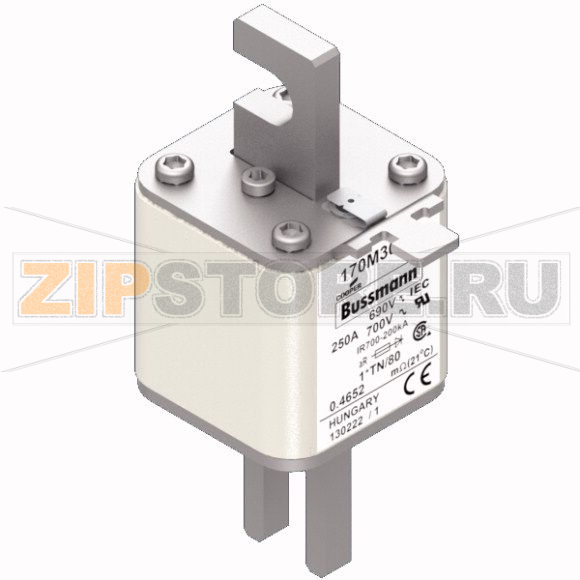 Предохранитель, 250 A, AC 690 В, 200 кА, DIN 1, 45x58x104 мм, aR, DIN, IEC Eaton FUSE 250A 690V 