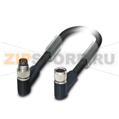 Системный кабель шины Phoenix Contact SAC-4P-M 8MR/ 0,5-950/M 8FR INTERBUS, 4-полюсн., PUR без галогенов, черный RAL 9005, экранирован., Штекеры угловой M8, к Гнездо угловой M8, Длина кабеля: 0,5 м.Минимальный заказ: 1 шт.Упаковка: 1 шт.