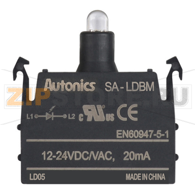 Блок контактов 12-24 В/АC/DC, 50/60 Гц, тип: модульный, индикатор: синий Autonics SA-LDBM 